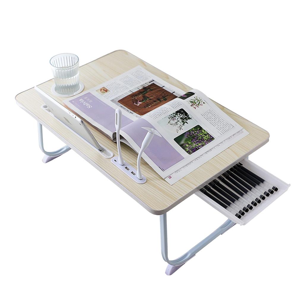 RITELTOZA Multifunctional Folding Bedside Coffee Reading Light USB Folding Coffee Bedside Laptop Chabudai Large Multifunctional for Working from Home