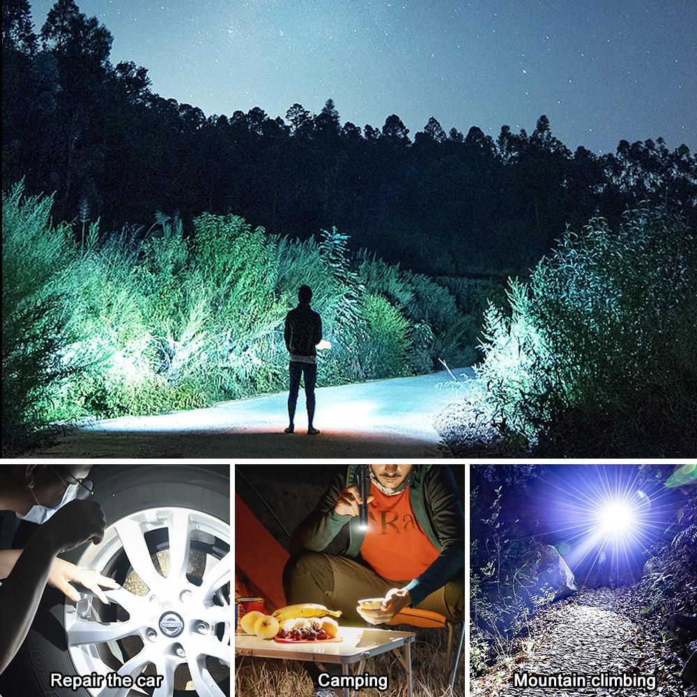 1-5PCS Mini LED Light Penlight Flashlight White/Purple Torch Pen Light with Clip Torch Lamp Batteries Not Included
