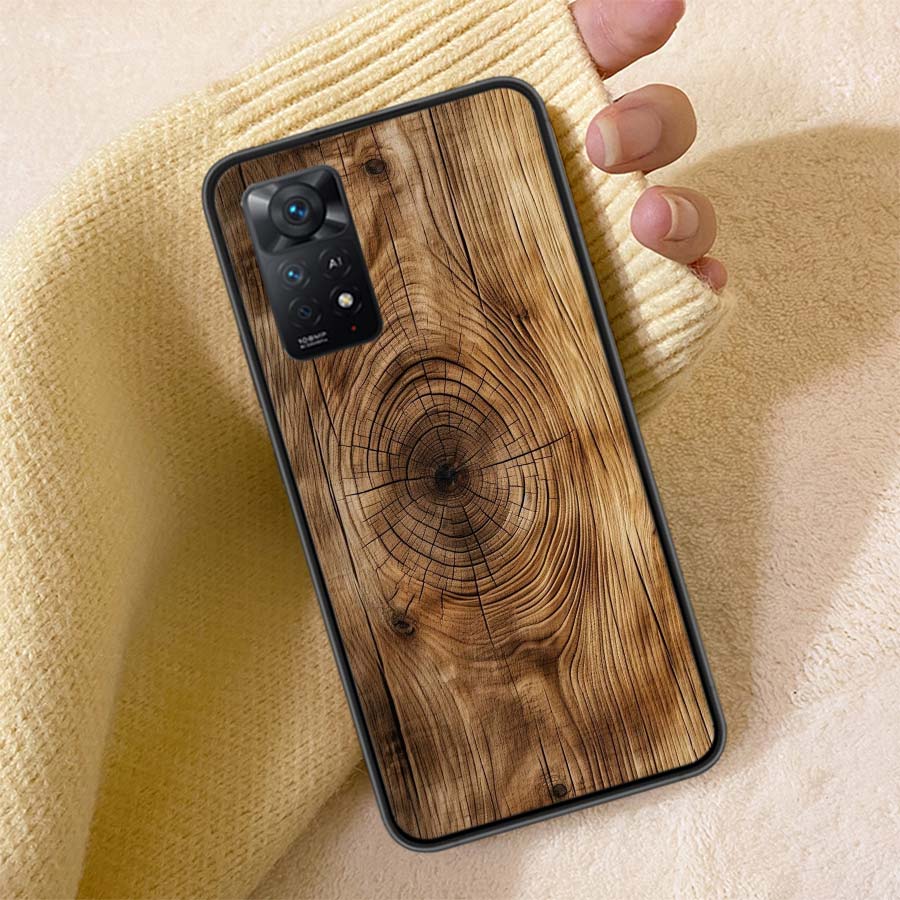 Wood Textures Phone Case For Redmi 13C 14C Note 14 13 Pro Plus 5G 12 12C 10A 10C 10 9A 9C 9T 9 8 8A K70 Pro Cover TPU Shell Coqu