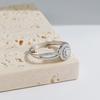 Luxury 925 Sterling Silver Classic Ring for Women Jewelry Simple Imitation Diamond Women's Ring Engagement Wedding Gift