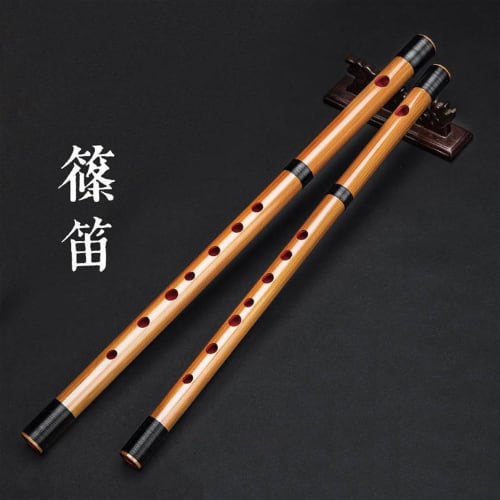 Beginner's Bamboo Flute, Traditional Handmade for Festivals and Music, 7 Holes, 6/7/8 Tones, No Membrane (6 Tones)