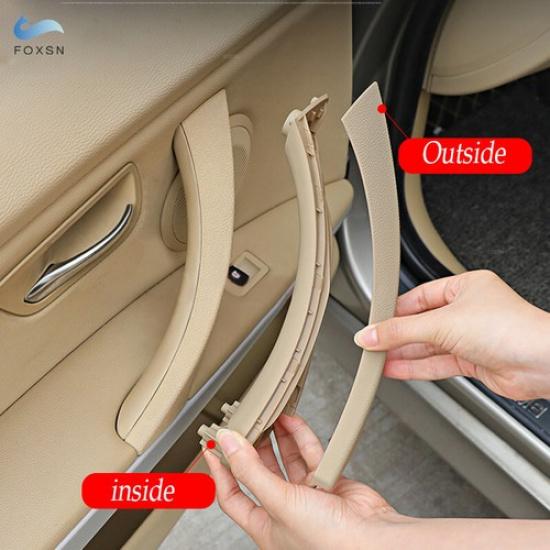 Passenger Side INNER / OUTER Door Panel Handle Pull Trim Cover For BMW E90 328i