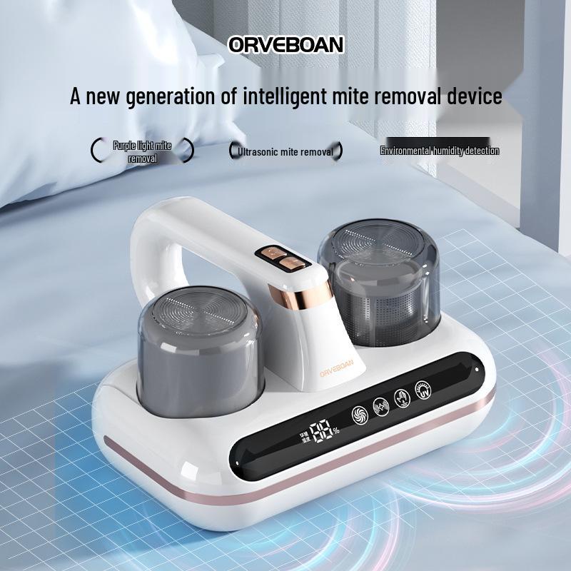 Dual-Cup Ultrasonic UV Bed Mite Remover with Wireless Vacuum