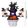 Halloween Reading Book Seesaw Night Light with US Plug for Home Decor