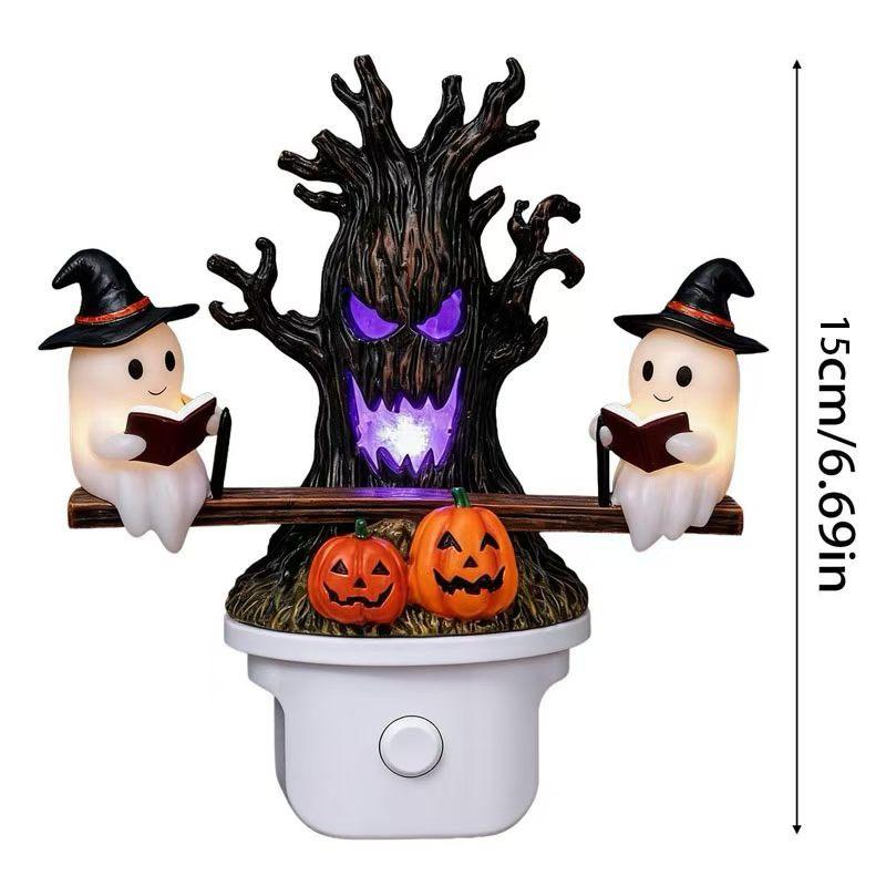 Halloween Reading Book Seesaw Night Light with US Plug for Home Decor