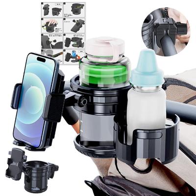 RYUCHO Stroller Drink Cup Bottle Holder Holder, 3-in-1, Bicycle/Motorcycle Holder, Smartphone/Baby