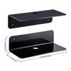 1 paar Wall Shelf Hanging Rack Multi-purpose Clear/Black