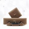 Necklace Rings Solid Color Double Open Jewelry Box Gift Box Velvet Jewelry Box Bracelet Holder Case