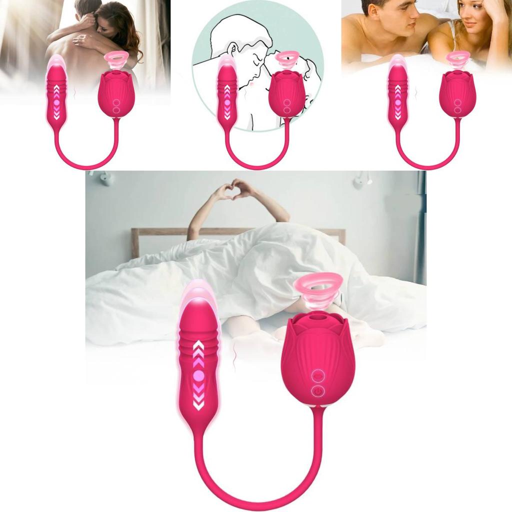 Sensual Dual-head Rose Massager For Women Eco-friendly Silicone Adult Toy