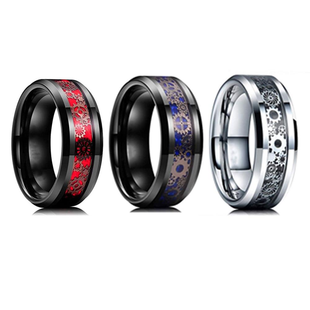 

3 шт., все виды ювелирных изделий, модные кольца из нержавеющей стали, форма шестерни для мужчин и женщин, универсальные