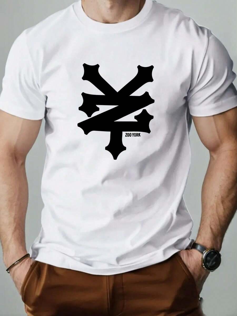 

Unisex s ZOO YORK Graphic T-Shirt - White Crew Neck Summer Tee S