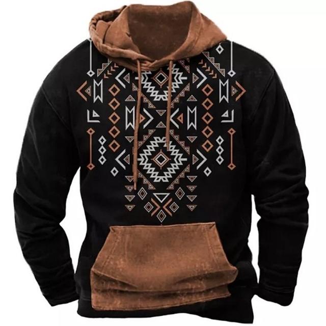 Hanorace pentru bărbați Y2k Golf Camping Casual cowboy cu mânecă lungă Hanorace la modă de toamnă 3d imprimate cu glugă vacanță largi supradimensionate