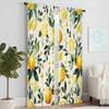 2 Pcs   Versatile Polyester Transparent Curtains for Home Decoration Lemon Tree for Use In Bedrooms and Living Rooms