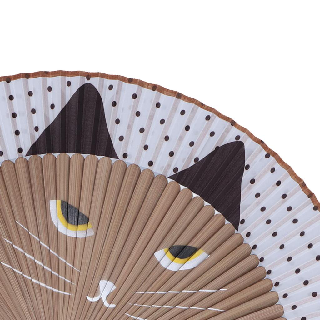 xuuyuu Classic Traditional Cat Decorative Summer Day Fireworks Summer Japanese Clothing Heatstroke Gift for Friends Fan, Fan, Hand-Painted, Women's