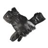 All-finger sheepskin gloves, leather and fleece thickened to keep warm, autumn and winter fleece touch screen men's cycling driving gloves