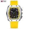 Oufanni Sportive Quartz Chronograph: Stylish Tonneau Men's Watch for Students with Multifunctional Design