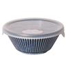 Minoru Pottery Mino Ware Albee 105-Pack Bowl, Navy, with Lid