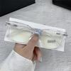 Unisex Black Frame Anti-Blue Light Eyeglasses for Slimming Square Faces