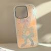 Gold-plated IPhone 15 Pro Max Phone Case, 16 Colorful Polka Dot Bow, 13 Sweet Style, 17 Drop-proof Laser Engraving