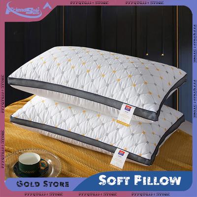 Almohada Suave Hotel Mismo Pluma Algodón Núcleo Almohada Tridimensional para el Cuello para Dormir Dormitorio Residencia de Estudiantes Hotel Aplicable