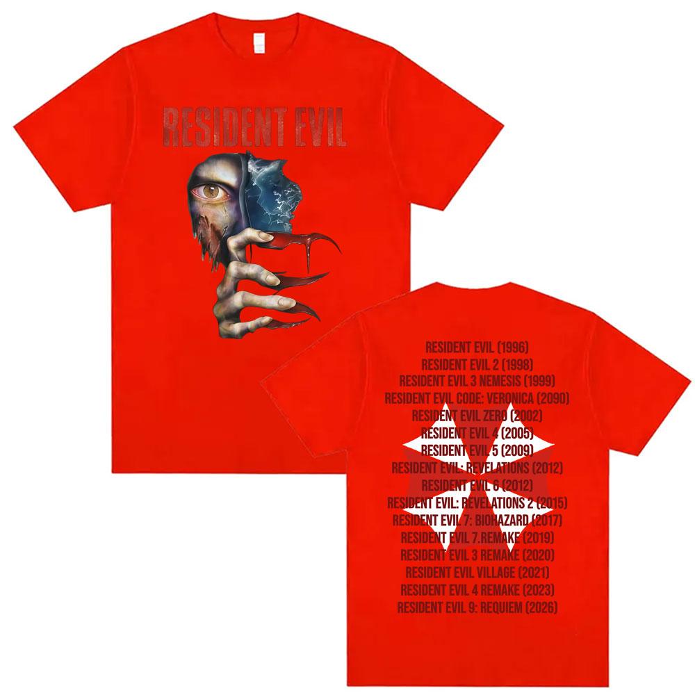 Resident Evil Requiemm Vintage Graphic T-shirt Unisex s Clothing Harajuku Classic Cool T Shirts Casual Cotton Short Sleeve T-shirts 4XL