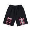 1018 Off-White 2025 Spring/Summer New 99 Letter Diagonal Stripe Graffiti Print Men's and Women's Casual Loose Shorts