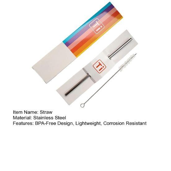Cannuccia in Acciaio Inossidabile Design Fiore di Ghiaccio Colorato Resistente alla Corrosione Leggera Cannuccia da Bevanda con Spazzolino di Pulizia Senza BPA Cannuccia Metallica