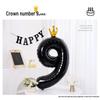 40-Inch Black Crown Number Balloons - Birthday Photo Props & Party Decor