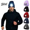 Unisex Outdoor Winter Accessory LED Hat with Light USB Rechargeable Headlamp Skull Cap Hiking Warm Cap Light Knitted for Men Women Gear Hands Free