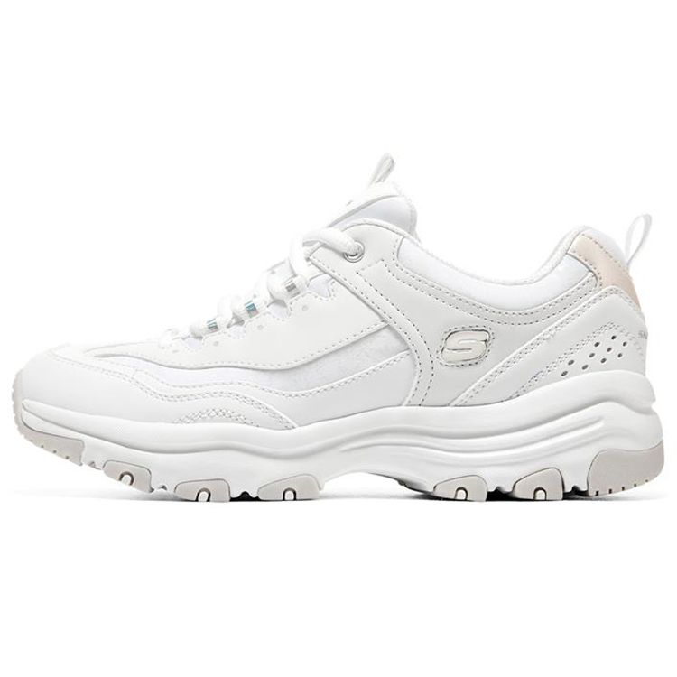 Skechers I-Conik Oreo Comfortable Simple Versatile Low-Top Dad Shoes Women sneakers White 8730076-WHT 35
