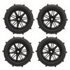 4PCS RC Tire Wheel Plastic Hub Rubber Black Strong Grip Pattern Shock Absorb RC Car Part for WLTOYS 144001 1 14 1 16 1
