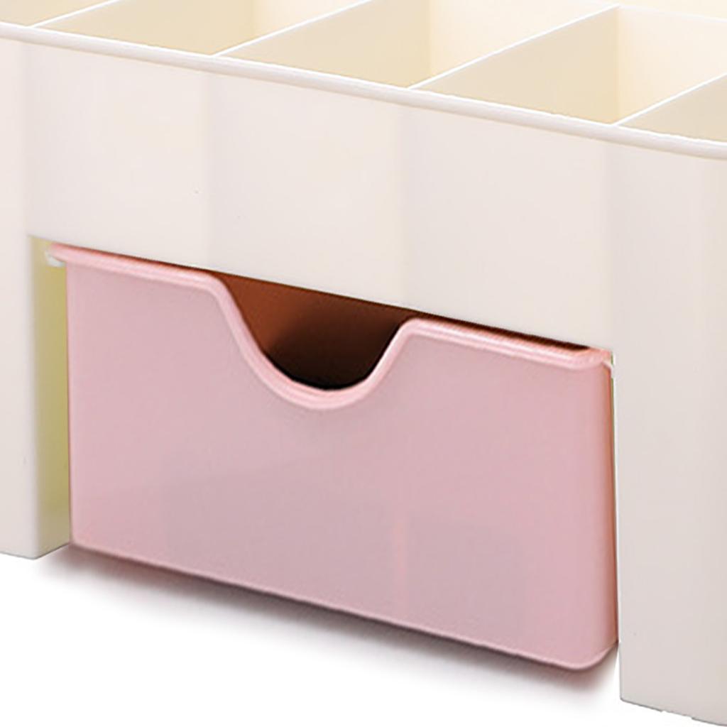Schreibtisch Schubladen Organizer Multifunktional Ordentliche Organisation Kunststoff Make-up Schmuck Aufbewahrungsbox Hellrosa