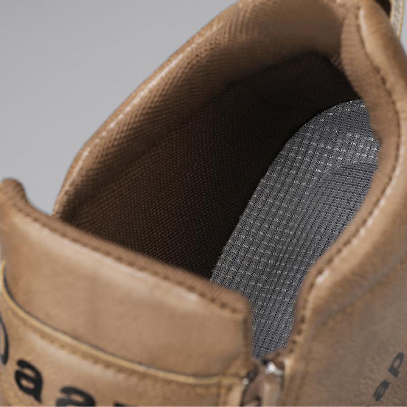 Men's Casual Leather Shoes Luxury Designer Men Ankle Boots Fashion Comfor Flats Outdoor Non Slip Men High Top Sneakers Moccasin