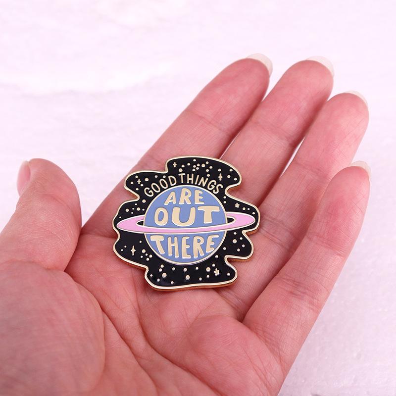 Good Things: Brooch Badge - Space Planet Accessory