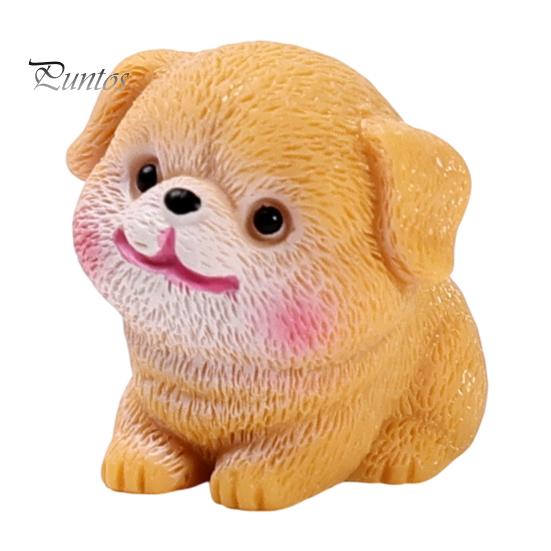 Mini Resin Animal Figurines 2Pcs Dog Figurines, Cute Puppy Miniature Figures, Small Micro Landscape Accessories Ornaments for Landscape, DIY