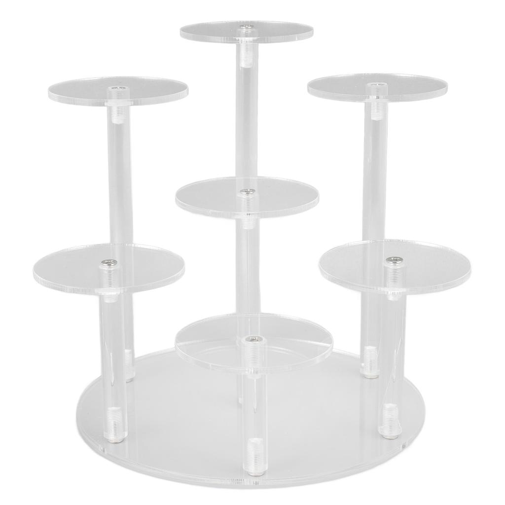 Cupcake Stand 7 Tier Exquisite Elegant Acrylic Display Riser for Dessert Jewelry Cosmetics