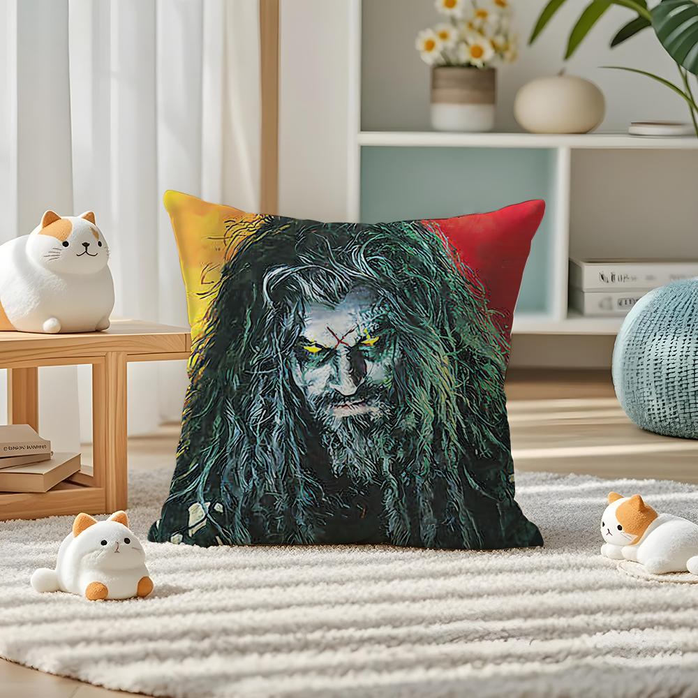 Rob Zombie Pillow Case Silky Elegant Comfort Sofa Bed Invisible Zipper