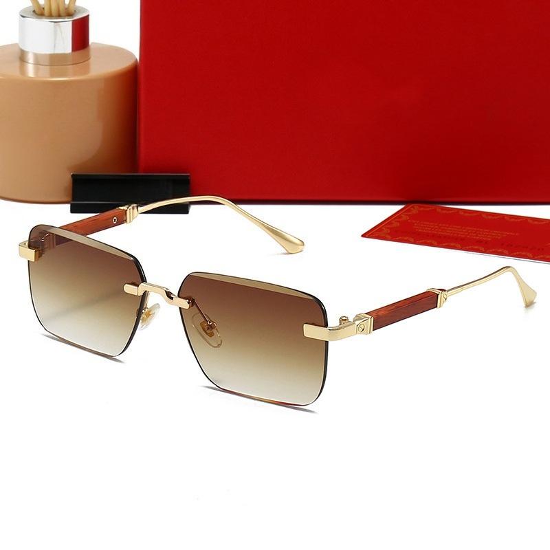 Unisex Fashion Frameless Sunglasses Retro Square-Frame Brand Designer Sun Glasses UV400 Shades Eyewear Outdoor Travel Eyewear