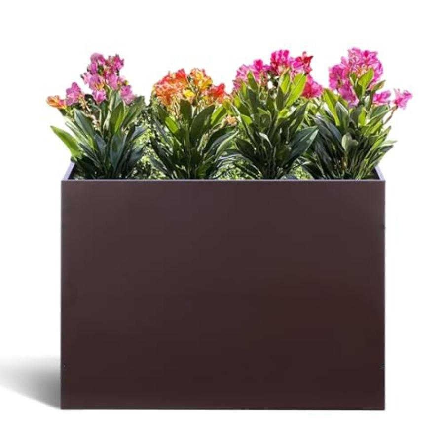 

Metal Rectangular Planter Box Tall Planters for Outdoor Plants Modern Heavy Duty with Drainage Holes for Outside Indoor Patio D United States