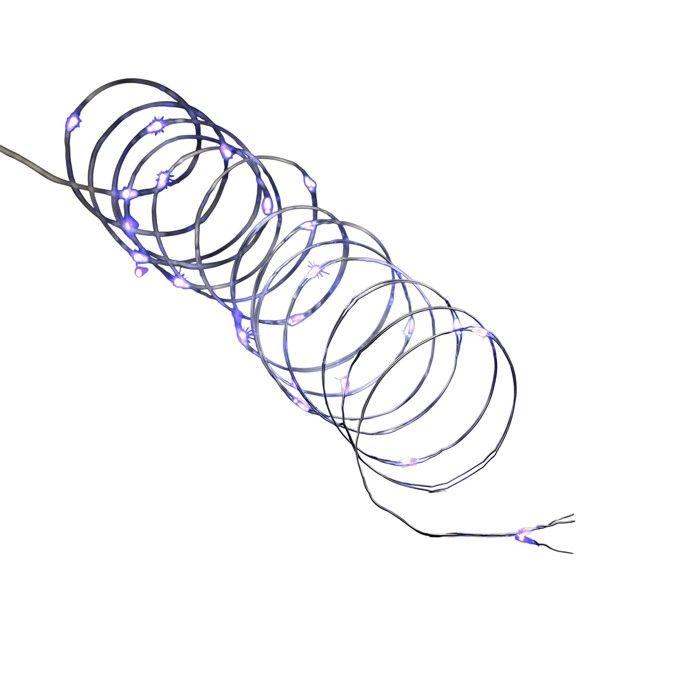 Guirlande fil cuivre 20 led bleues