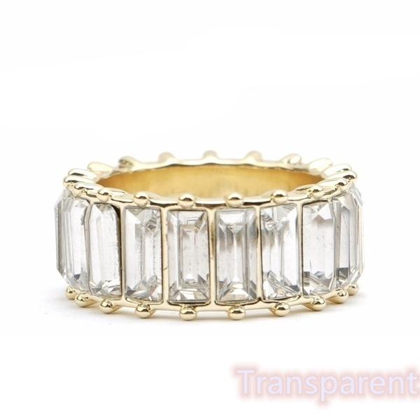 2020 Creative Square Rainbow Rhinestone Ring Women Knuckle Finger Rings Jewelry Gift MIT