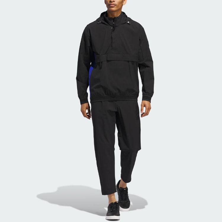 Adidas Adicross Anorak Pullover Color Block Golf Hoodie Jacke Herren Jacke Schwarz IS8898