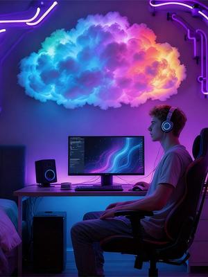 LED-Wolkenspots für die Decke USB-Gewitterwolken-Lampe Dekoration Set Dynamische Beleuchtung Dekoration für Schreibtisch Decke Schlafzimmer Wohnzimmer