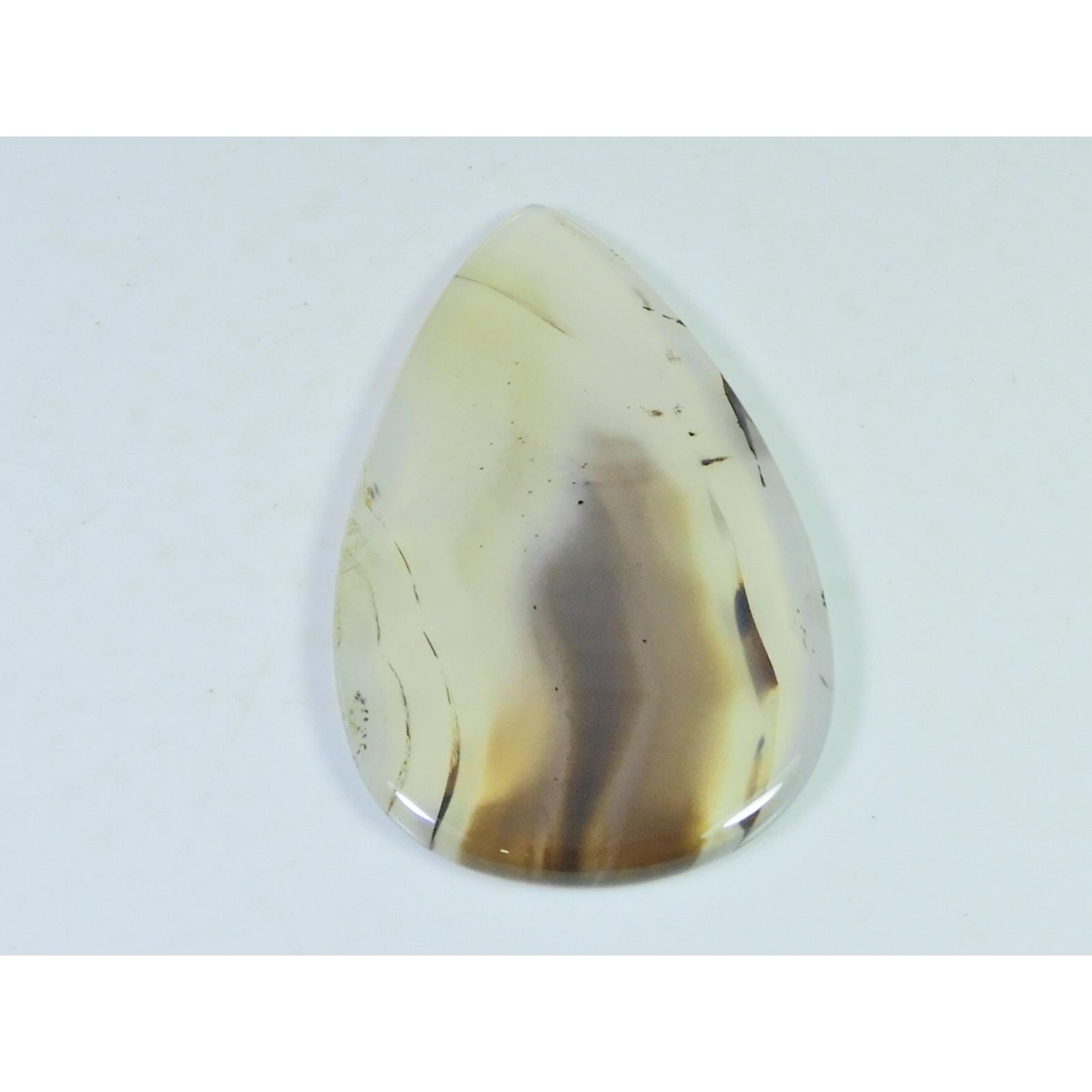 35X59X04MM Natural Montana Agate Pear Shape Cabochon Loose Gemstone 83Cts. B-291