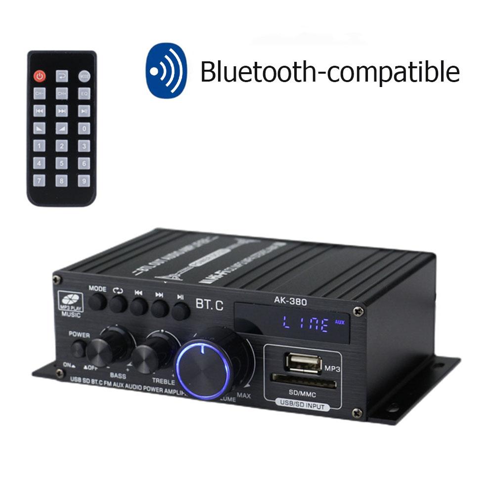 Bluetooth 2-channel Hifi Stereo Power Amplifier For Home Car Karaoke Party Audio System