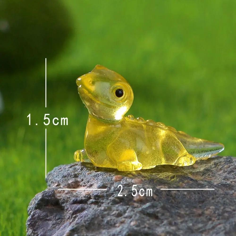 Creative Cute Mini Lizards Glow At Dark Resin Craft Lizards Miniatures Cartoon DIY Garden Lizard Ornaments Desktop