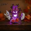 Portable USB Powered Night Light Animated Seesaw Ghost Light, 3D Cute LED Spooky Tree Pumpkin Halloween Decor Lamp with And Design, for Bedroom Living
