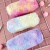 Color Case Pen Key Chain Plush Pencil Case Storage Bag Decoration Gift Kids