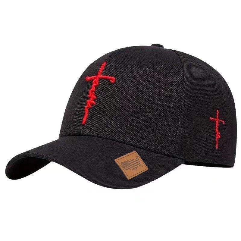 3D Embroidery Cross Duckbill Baseball Cap for Men – Ethnic Style with Sword Design