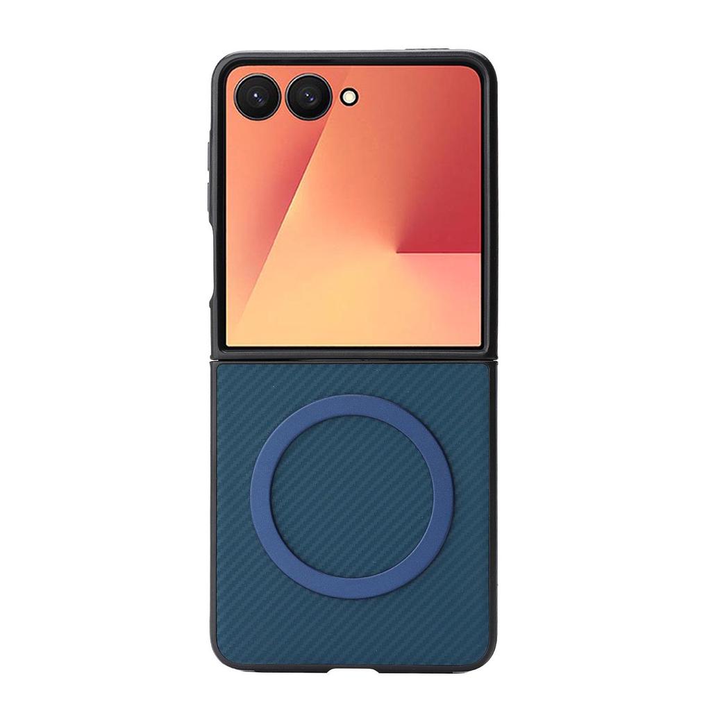 Magnetický nárazuvzdorný kryt s texturou uhlíkových vláken pro Samsung Z Flip3/4/5/6/7